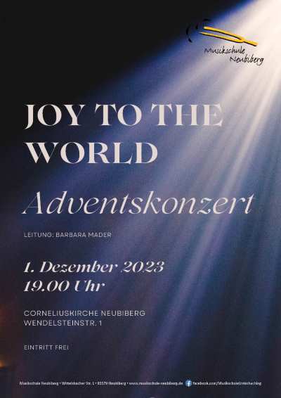 Plakat für das Adventskonzert in der Corneliuskirche Neubiberg